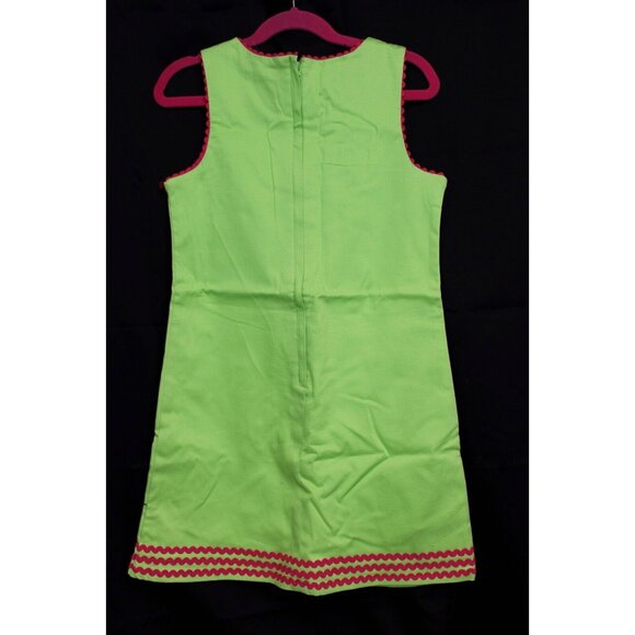NEW Hartstrings Girl's Green Dress sz 7 Summer Ladybug Applique Spring Ric-Rac - Picture 7 of 8